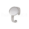 304 Stainless Steel Cuff Ring Components STAS-D372-04P-04-1