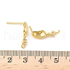 Brass Stud Earring Findings KK-D369-01G-3