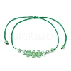 Electroplate Glass Beaded Braided Bead Bracelets BJEW-MZ00183-04-3