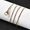 0.9MM 304 Stainless Steel Snake Chain Necklaces for Women Men STAS-V011-04A-G-3