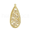 Brass Micro Pave Cubic Zirconia Pendants KK-M322-34G-1