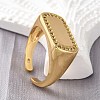 Brass Micro Pave Cubic Zirconia Adjustable Open Cuff Rings for Women RJEW-K292-08G-3