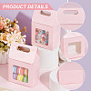 Rectangle Paper Gift Bags with Window CON-WH0088-85B-5