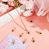 Beebeecraft 30Pcs Brass Micro Pave Cubic Zirconia Charms KK-BBC0015-20-4
