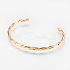 Brass Twisted Cuff Bangle BJEW-P168-F02-1