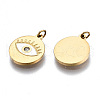316 Surgical Stainless Steel Enamel Charms STAS-S116-381B-G-2