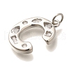Brass Micro Pave Clear Cubic Zirconia Pendants KK-G521-01P-C-2