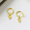 S925 Sterling Silver Rhombus Hoop Earrings ZM7245-1