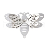 304 Stainless Steel Crystal Rhinestone 3D Insect Connector Charms STAS-H236-11C-P-1