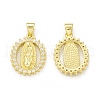 Rack Plating Eco-Friendly Brass Micro Pave Clear Cubic Zirconia Pendants KK-C011-01G-1