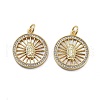 Brass Micro Pave Cubic Zirconia Pendants KK-Q006-26G-02-1