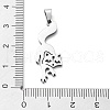 Non-Tarnish 304 Stainless Steel Pendants STAS-D036-12P-3