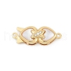 Brass Micro Pave Clear Cubic Zirconia Box Clasps KK-U051-01G-01-1