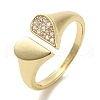 Brass Micro Pave Cubic Zirconia Rings for Women RJEW-E295-38G-1