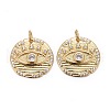 Brass Micro Pave Clear Cubic Zirconia Pendants ZIRC-Z011-13G-1