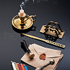 Brass Wax Seal Stamp with Handle AJEW-WH0184-0469-4