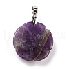 Natural Amethyst Pendants G-I319-02P-02-3