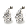 Teardrop Rack Plating Brass Cuff Earrings EJEW-E312-09P-1