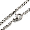 201 Stainless Steel Pendant Necklaces NJEW-H030-03P-3
