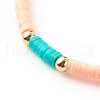 Handmade Polymer Clay Heishi Beaded Stretch Bracelets BJEW-JB06142-03-3