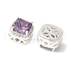 Brass Micro Pave Cubic Zirconia Beads KK-A253-20S-05-2
