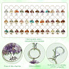 Flat Round with Tree of Life Gemstone Chips Keychains KEYC-AB00055-5