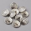 1-Hole Alloy Shank Buttons BUTT-WH0020-22B-2
