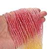 Transparent Painted Glass Beads Strands X1-DGLA-A034-T1mm-A07-2