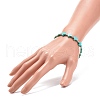 Synthetic Turquoise(Dyed) Cross Beaded Stretch Bracelet BJEW-JB08450-02-3