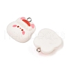 Christmas Theme Opaque Resin Pendants RESI-S08-05G-2