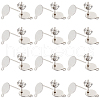 SUNNYCLUE 100Pcs Flat Round Shape 304 Stainless Steel Stud Earring Findings STAS-SC0008-60-1