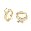 Brass Pave Cubic Zirconia Charms KK-Q068-26G-1