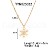 Elegant Stainless Steel White Enamel Snowflake Pendant Necklaces for Women XM2904-6