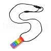 Rainbow Building Blocks Food Grade  Silicone Pendant Molar Stick Nursing Necklaces SIL-Z004-02B-1