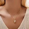 Brass Pave Natural Shell Pendant Necklaces for Women FS-WG5BA91-18-1
