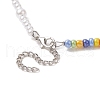 Glass Seed Bead & ABS Plastic Imitation Pearl Beaded Necklaces for Women NJEW-JN04264-3