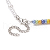Glass Seed Bead & ABS Plastic Imitation Pearl Beaded Necklaces for Women NJEW-JN04264-3