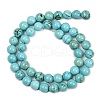 Natural Magnesite Beads Strands G-K244-02-8mm-01-4