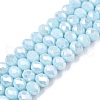 Electroplate Glass Beads Strands EGLA-A044-P8mm-B06-1