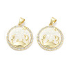 Brass Micro Pave Clear Cubic Zirconia Pendants KK-L213-010G-10-1