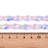 Transparency Electroplate Glass Beads Strands GLAA-T023-40A-06-4