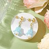 Handmade Glass Seed Beads Flower Stud Earrings EJEW-MZ00277-02-2