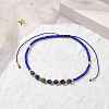 Adjustable Natural Lapis Lazuli & Seed Braided Bead Bracelets BJEW-JB10181-07-2