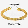 304 Stainless Steel Coil Cuff Bangles for Women BX6193-2-4