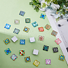 DICOSMETIC Mosaic Printed Glass Cabochons GGLA-DC0001-03B-5