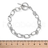 304 Stainless Steel Twisted Ovel Link Chain Bracelets for Women BJEW-A036-09P-5