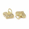 Brass Micro Pave Cubic Zirconia Charms KK-E068-VF033-3