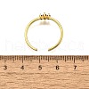 Brass Micro Pave Cubic Zirconia Cuff Rings for Women RJEW-H247-35G-02-5