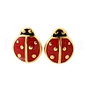 Ladybug 304 Stainless Steel Stud Earrings for Women EJEW-K243-15G-4