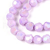 Electroplate Glass Beads Strands EGLA-T021-6mm-15-02-3